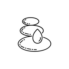 spa stones icon. Element of make up and cosmetics icon for mobile concept and web apps. Outline dusk style spa stones icon can be used for web and mobile