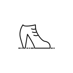 women shoe icon. Element of make up and cosmetics icon for mobile concept and web apps. Outline dusk style women shoe icon can be used for web and mobile