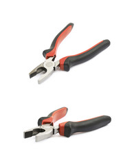 Obraz premium Black and red pliers tool isolated