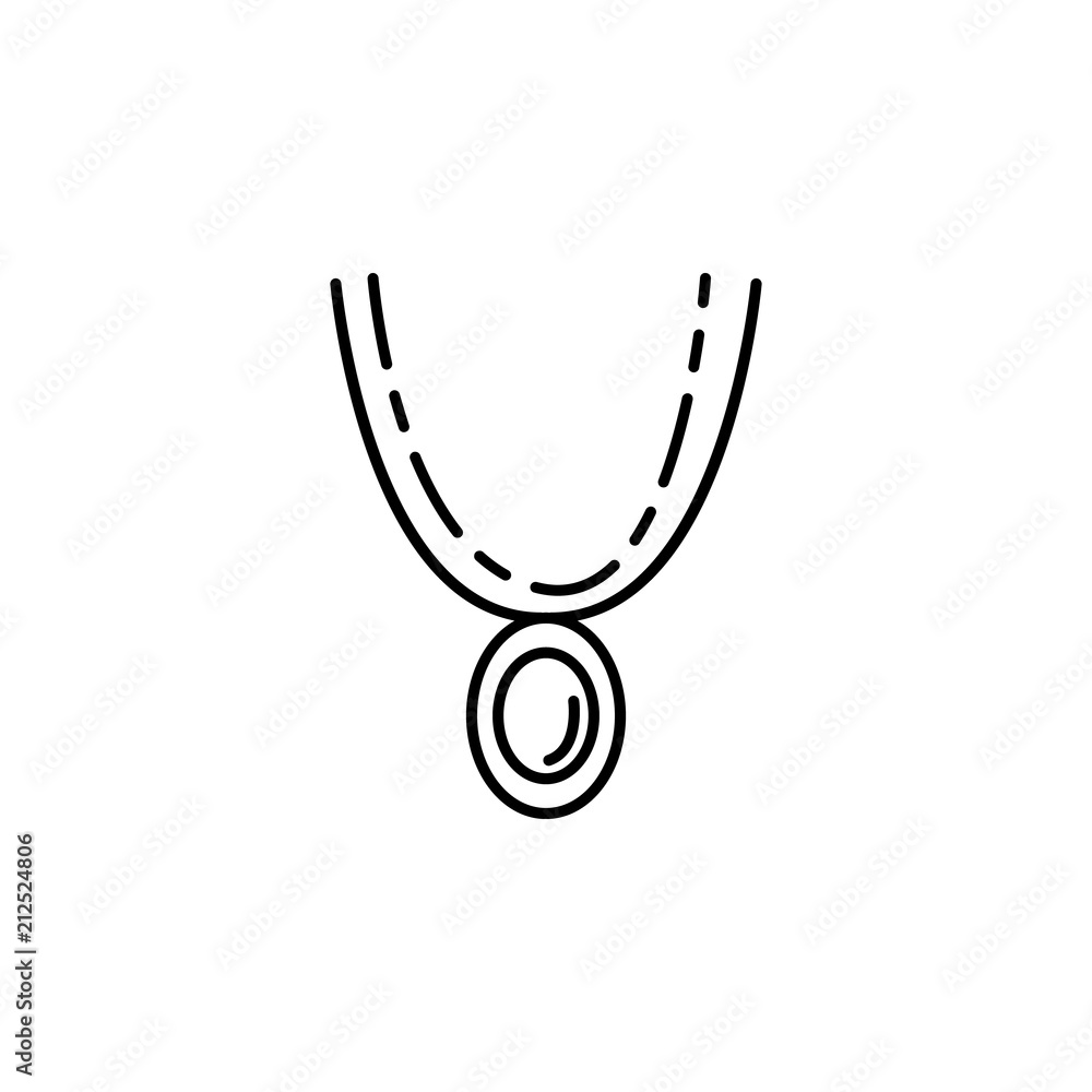 Poster pendant icon. element of make up and cosmetics icon for mobile concept and web apps. outline dusk st