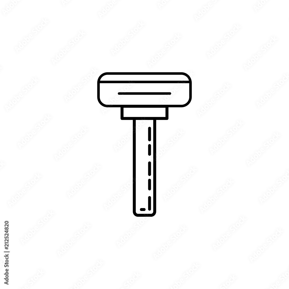 Poster razor icon. element of make up and cosmetics icon for mobile concept and web apps. outline dusk styl