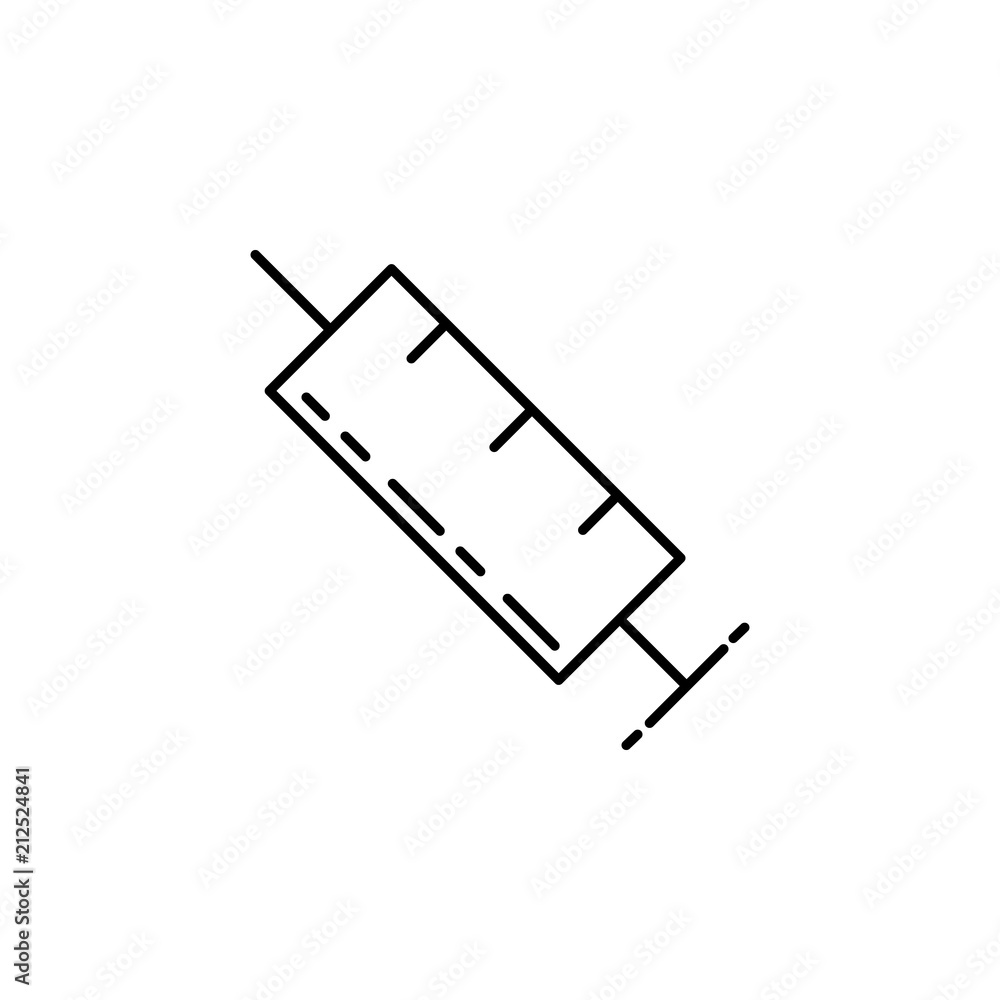Poster syringe icon. element of make up and cosmetics icon for mobile concept and web apps. outline dusk st