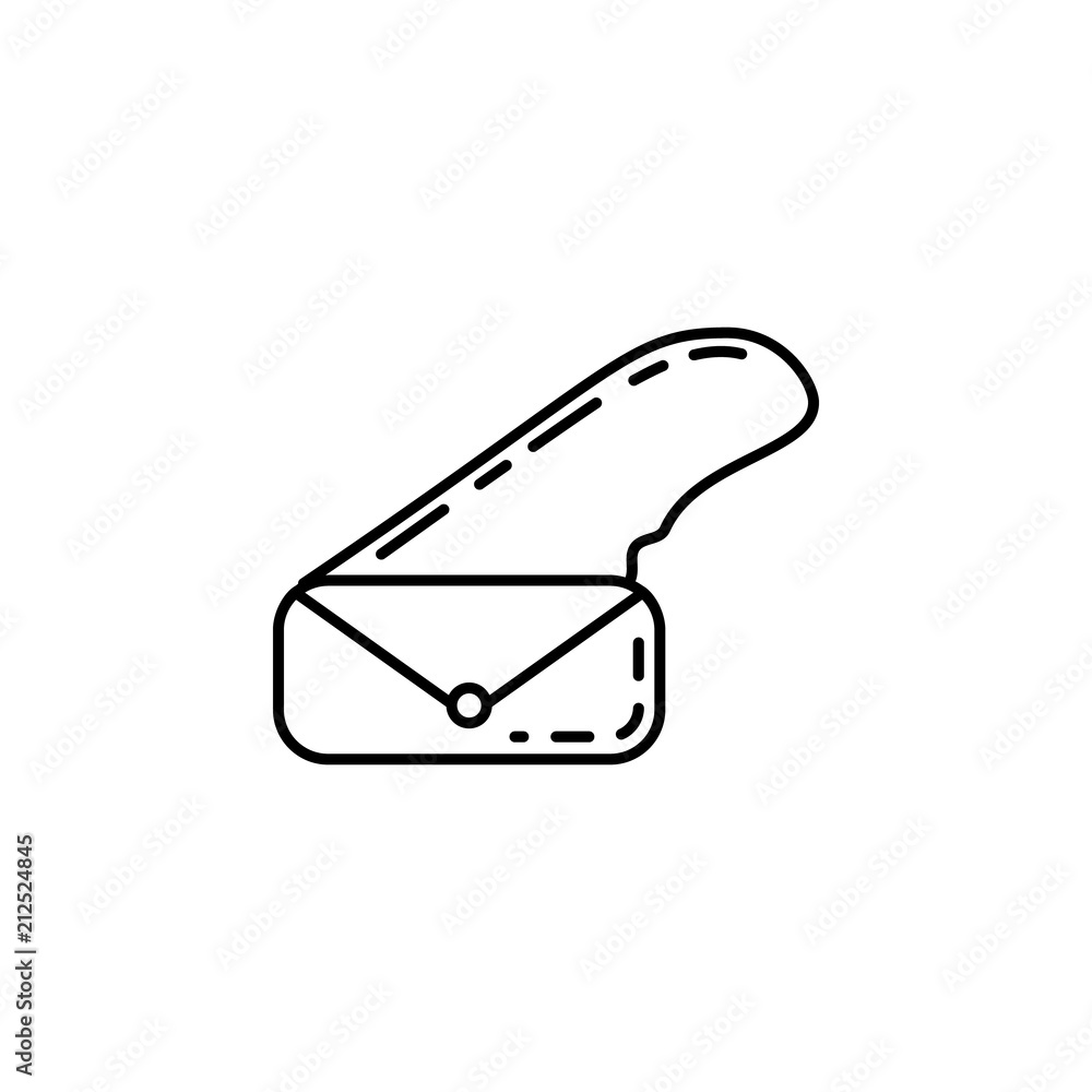 Poster ladies handbag icon. element of make up and cosmetics icon for mobile concept and web apps. outline 