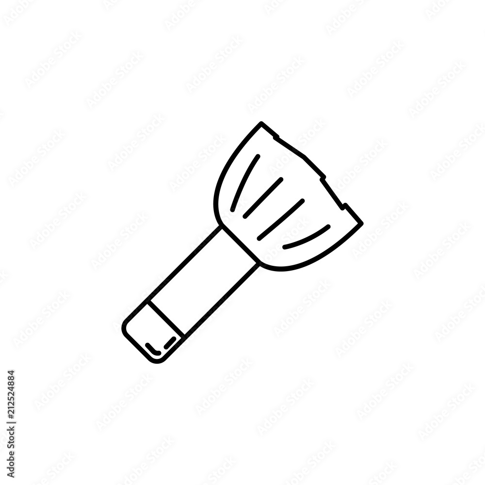 Poster tassel for blush icon. element of make up and cosmetics icon for mobile concept and web apps. outlin