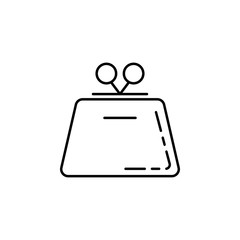 women wallet icon. Element of make up and cosmetics icon for mobile concept and web apps. Outline dusk style women wallet icon can be used for web and mobile
