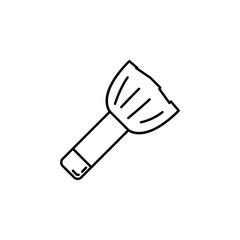 tassel for blush icon. Element of make up and cosmetics icon for mobile concept and web apps. Outline dusk style tassel for blush icon can be used for web and mobile