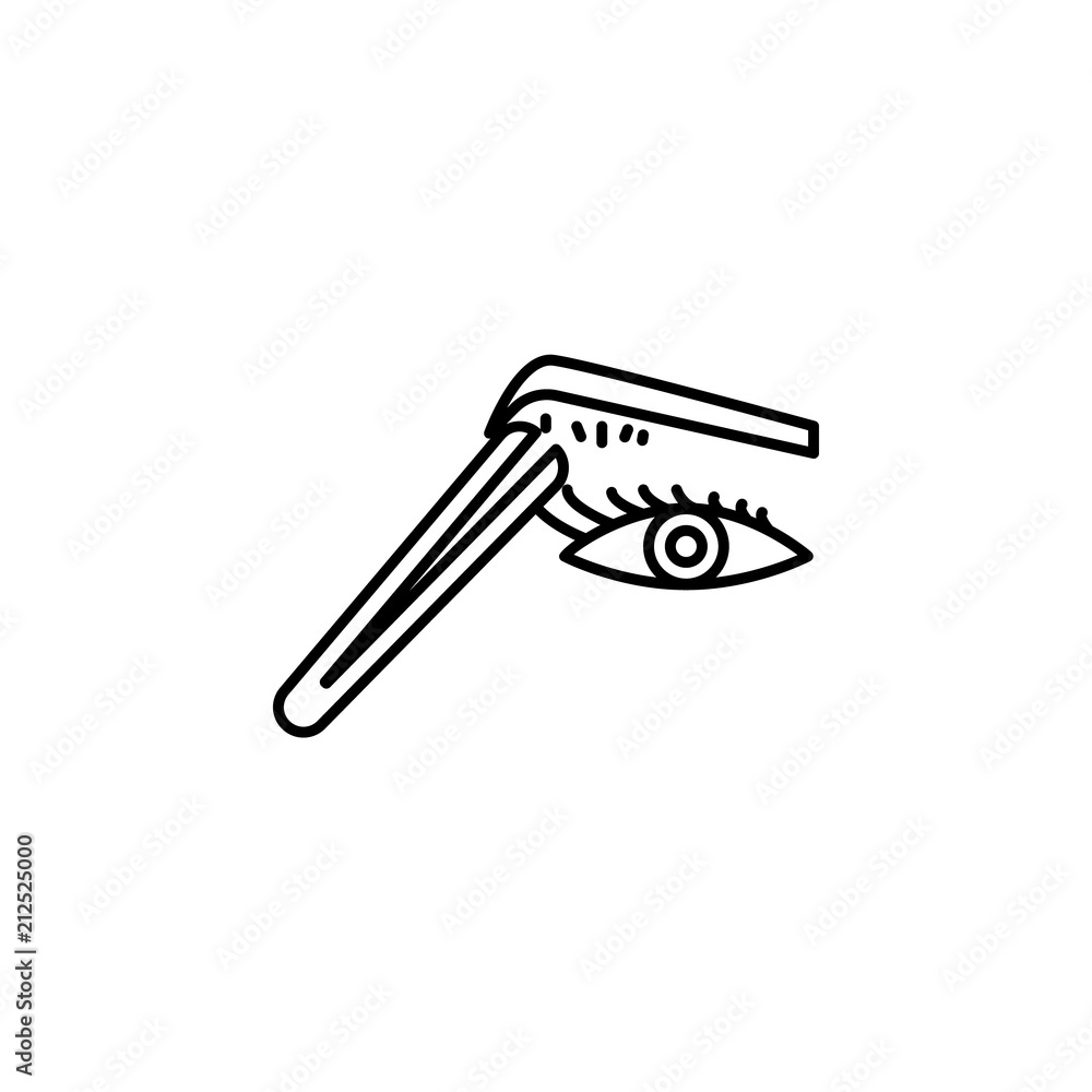 Poster laminating eyelashes icon. element of make up and cosmetics icon for mobile concept and web apps. ou
