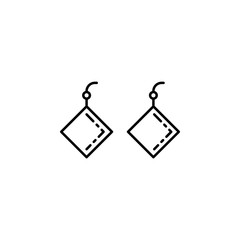 earrings icon. Element of make up and cosmetics icon for mobile concept and web apps. Outline dusk style earrings icon can be used for web and mobile