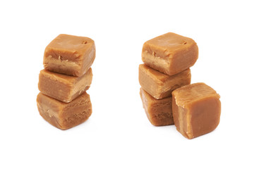 Scottish whisky fudge candy isolated