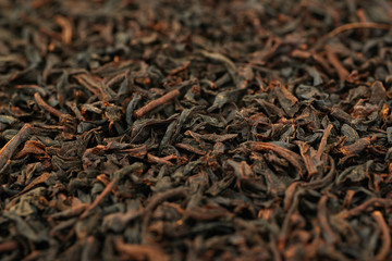 Surface covered with tea leaves