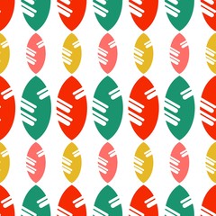 Seamless leaf pattern vector.