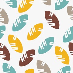 Fototapeta premium Seamless leaf pattern vector.