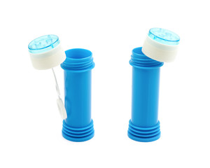 Plastic bottle of bubble solution