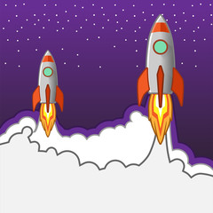 Naklejka premium Rocket Vector Illustration