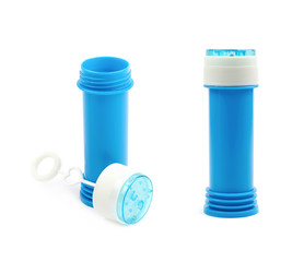 Plastic bottle of bubble solution