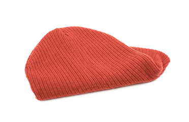 Knit cap hat isolated