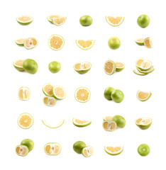 Set of sweet grapefruit images