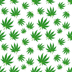 Obraz premium Marijuana pattern. Seamless, Vector. Isolated.