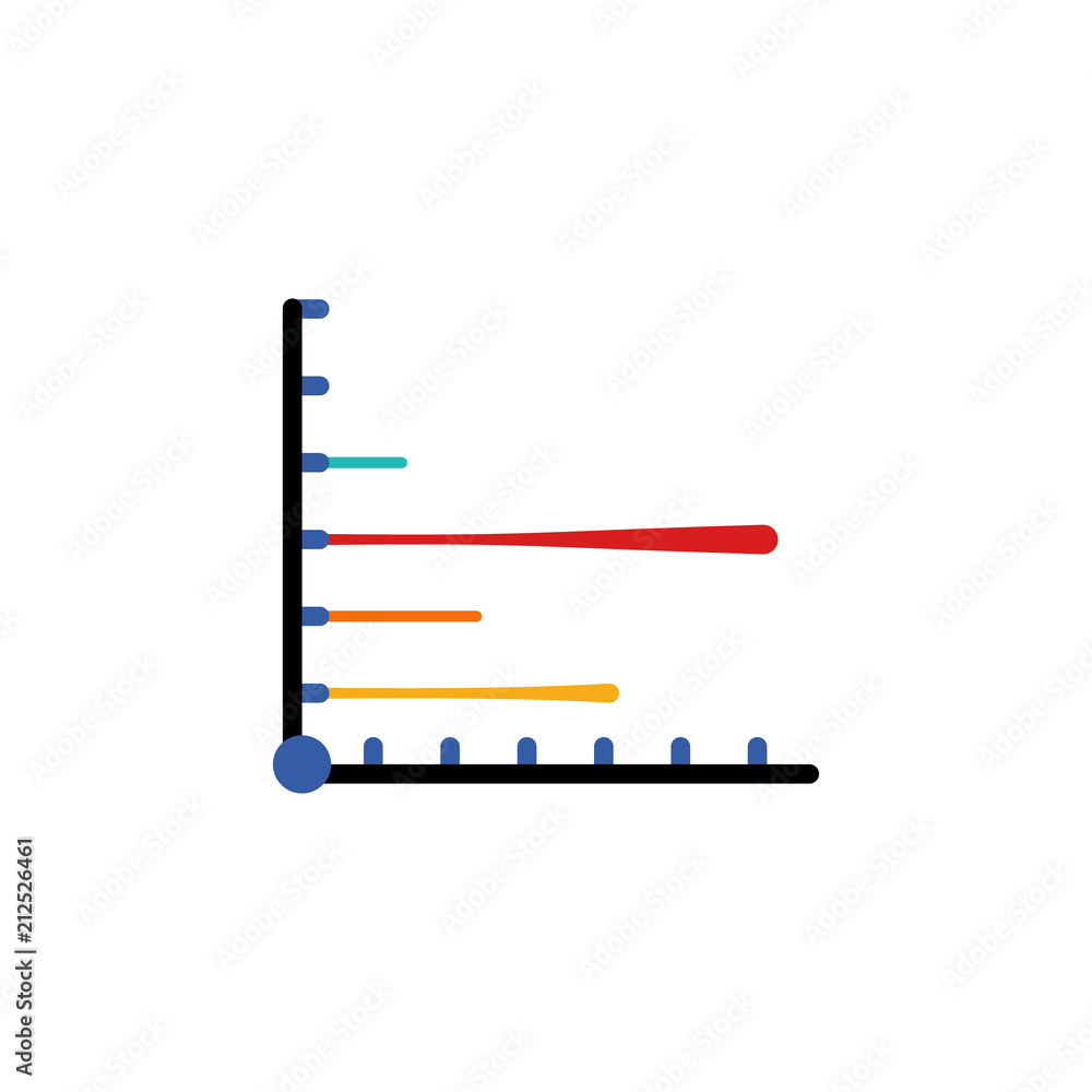 Poster colored infographic bar chart illustration. element of business chart for mobile concept and web app
