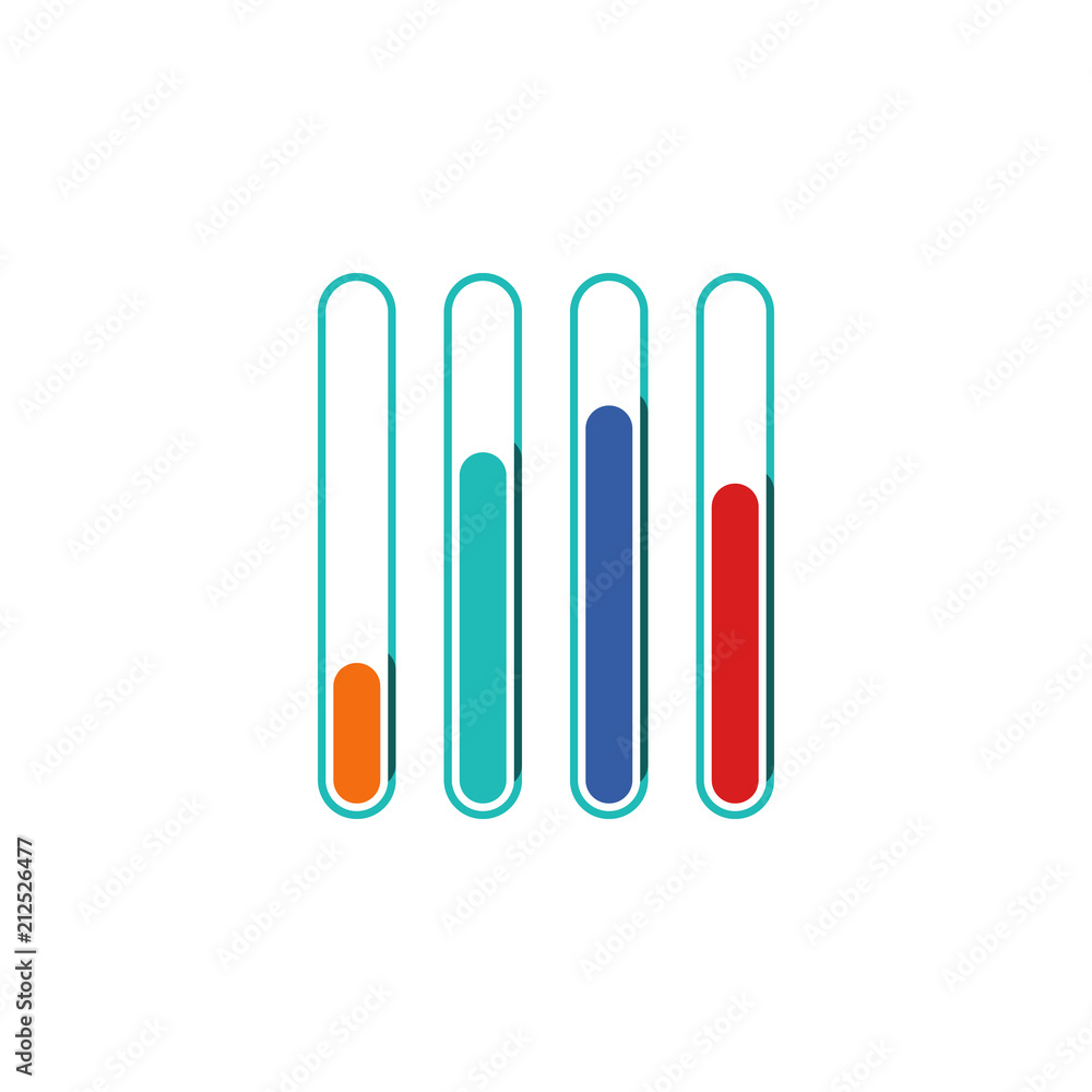Poster colored Infographic histogram chart illustration. Element of business chart for mobile concept and web apps. Infographic histogram chart can be used for web and mobile