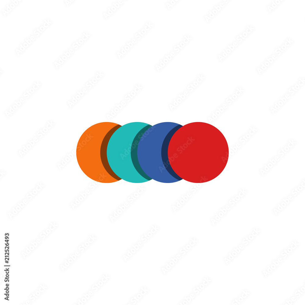 Poster colored infographic pie chart illustration. element of business chart for mobile concept and web app