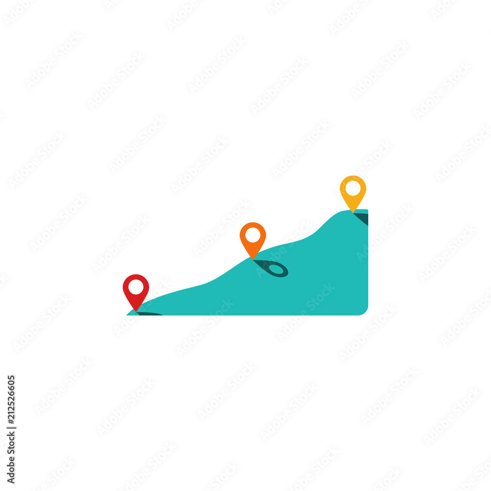 Aufkleber colored infographic pin charts illustration. element of business chart for mobile concept and web ap