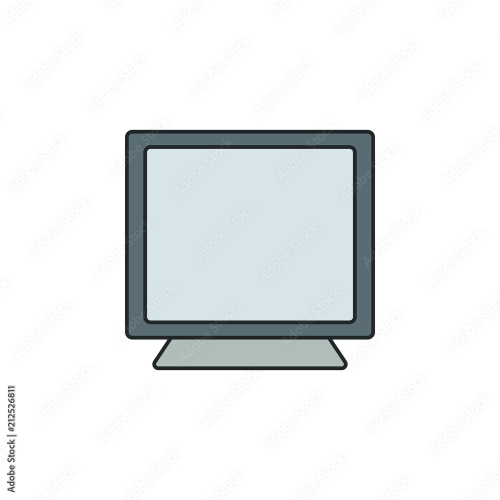 Poster monitor icon. element of technology icon for mobile concept and web apps. field outline monitor icon