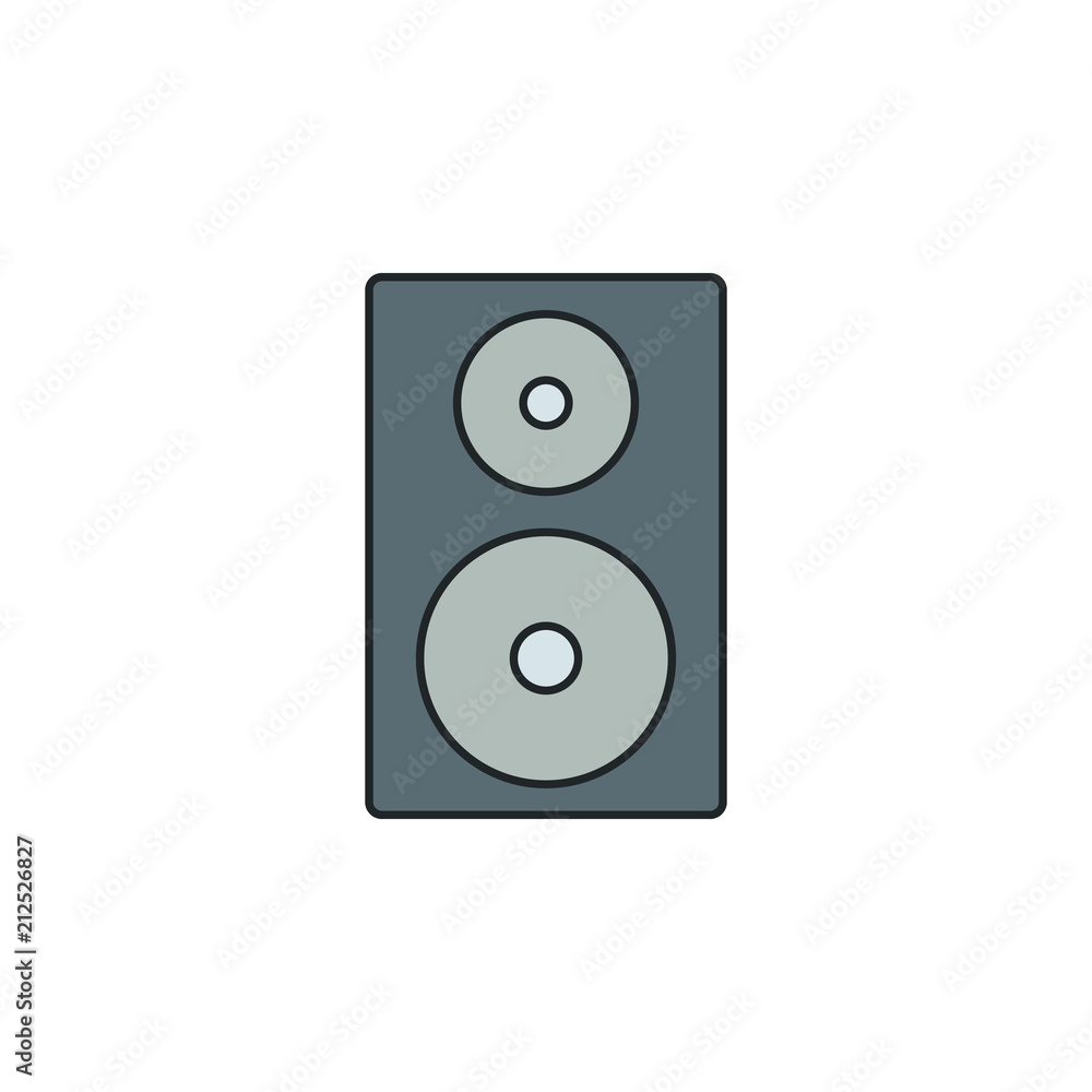 Aufkleber acoustic column icon. element of technology icon for mobile concept and web apps. field outline acou