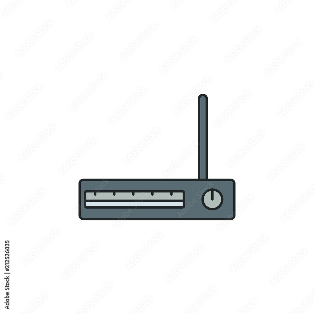 Poster modem icon. element of technology icon for mobile concept and web apps. field outline modem icon can