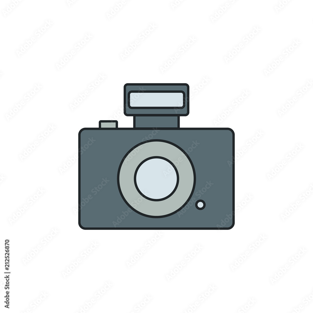 Poster video camera icon. element of technology icon for mobile concept and web apps. field outline video c