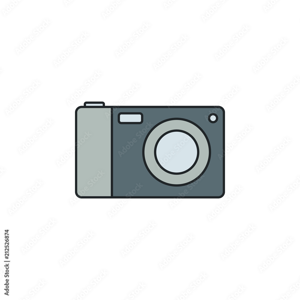 Poster video camera icon. element of technology icon for mobile concept and web apps. field outline video c