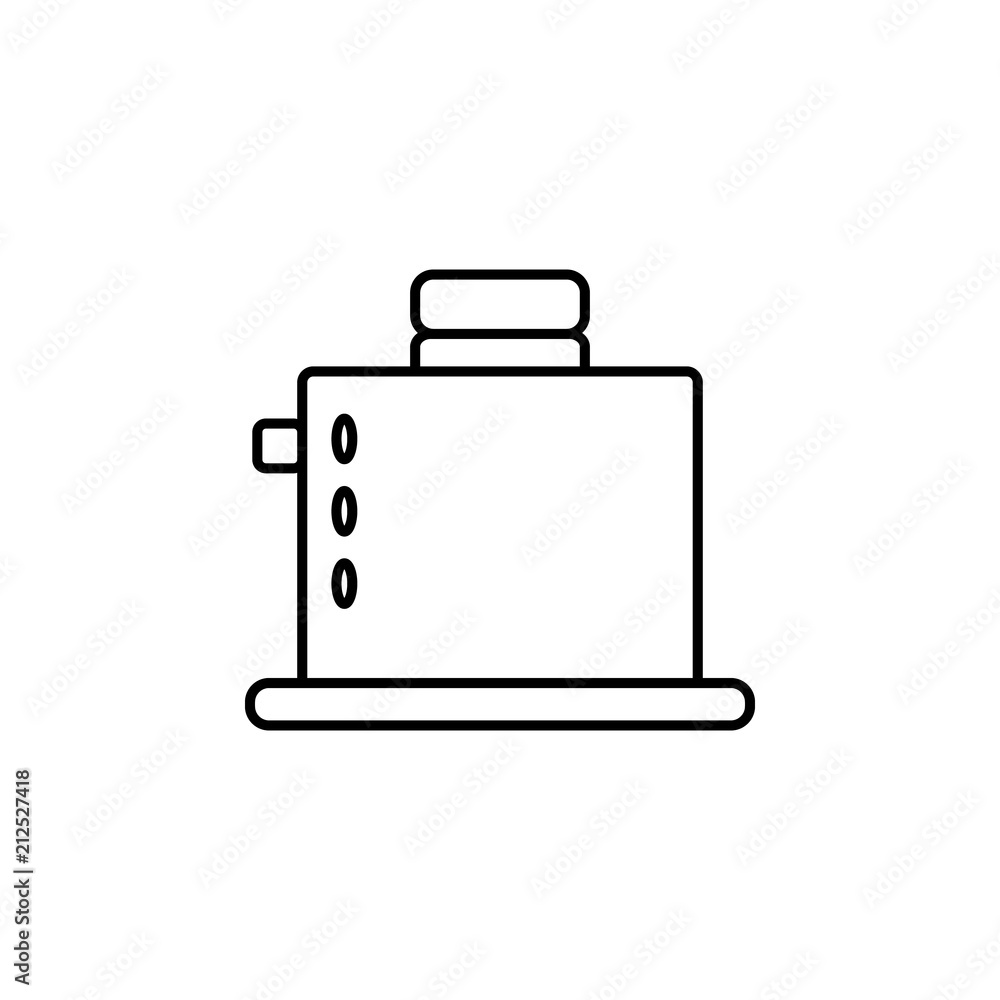 Poster toaster icon. element of kitchen appliances icon for mobile concept and web apps. thin line toaster 