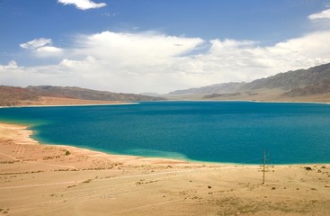 The Orto-Tokoy Water Reservoir on the way to Kochkor and Naryn City, Kyrgyzstan