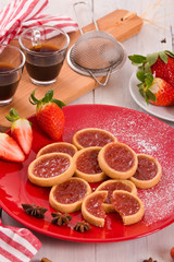 Strawberry tartlets.