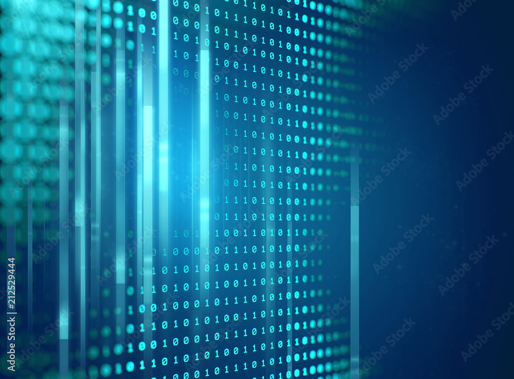 Fototapete digital code number abstract technology background
