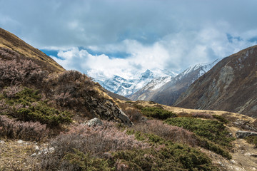 Fototapeta na wymiar Beautiful landscape in the Himalayas, Nepal.