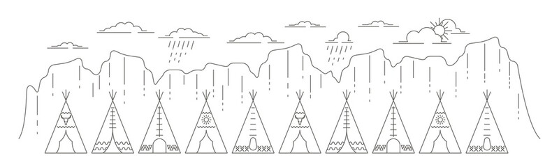 Tepee linear banner © Ivan Feoktistov