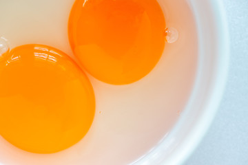Raw duck egg yolks