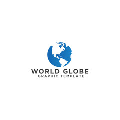 World globe graphic template