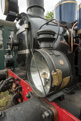 Fototapeta premium old steam train with a large oil lamp