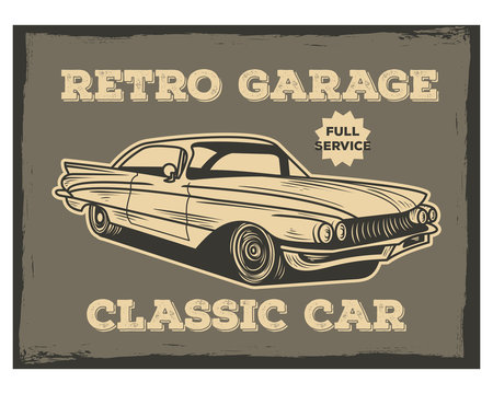 retro garage classic car old school vintage 
