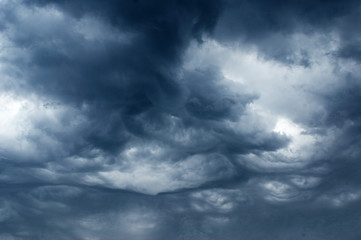 the dark sky before the storm