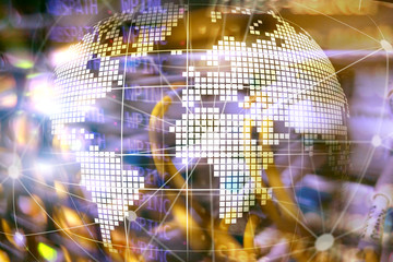 3D Earth as telecommunication and internet technology concept.