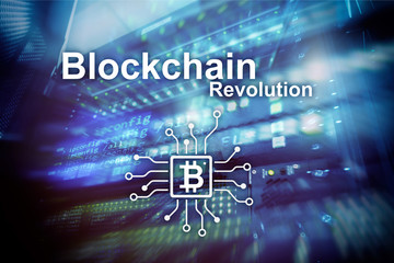 Blockchain revolution, innovation technology in modern business.