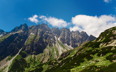 Fototapeta na wymiar High tatras mountains Slovakia Mountain panoramic landscape