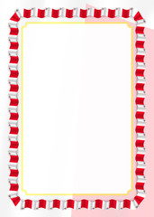 Frame and border of ribbon with Malta flag, template elements for your certificate and diploma. Vector