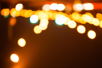 Abstract out of focus night lights, circular bokeh
