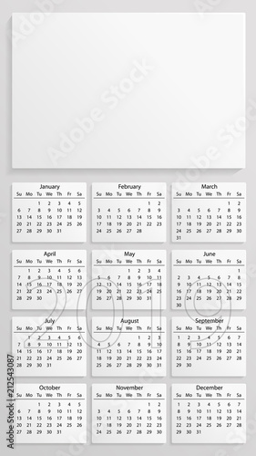 Calendar Banner 2019 Business Calendar Banner 3d Realistic Mock