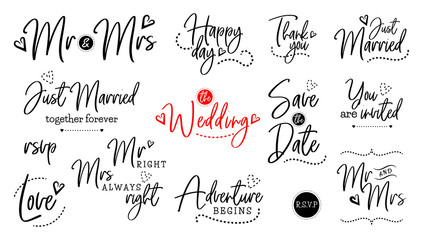 wedding lettering set