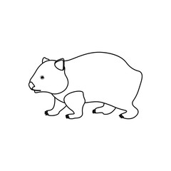 Wombat coloring pages